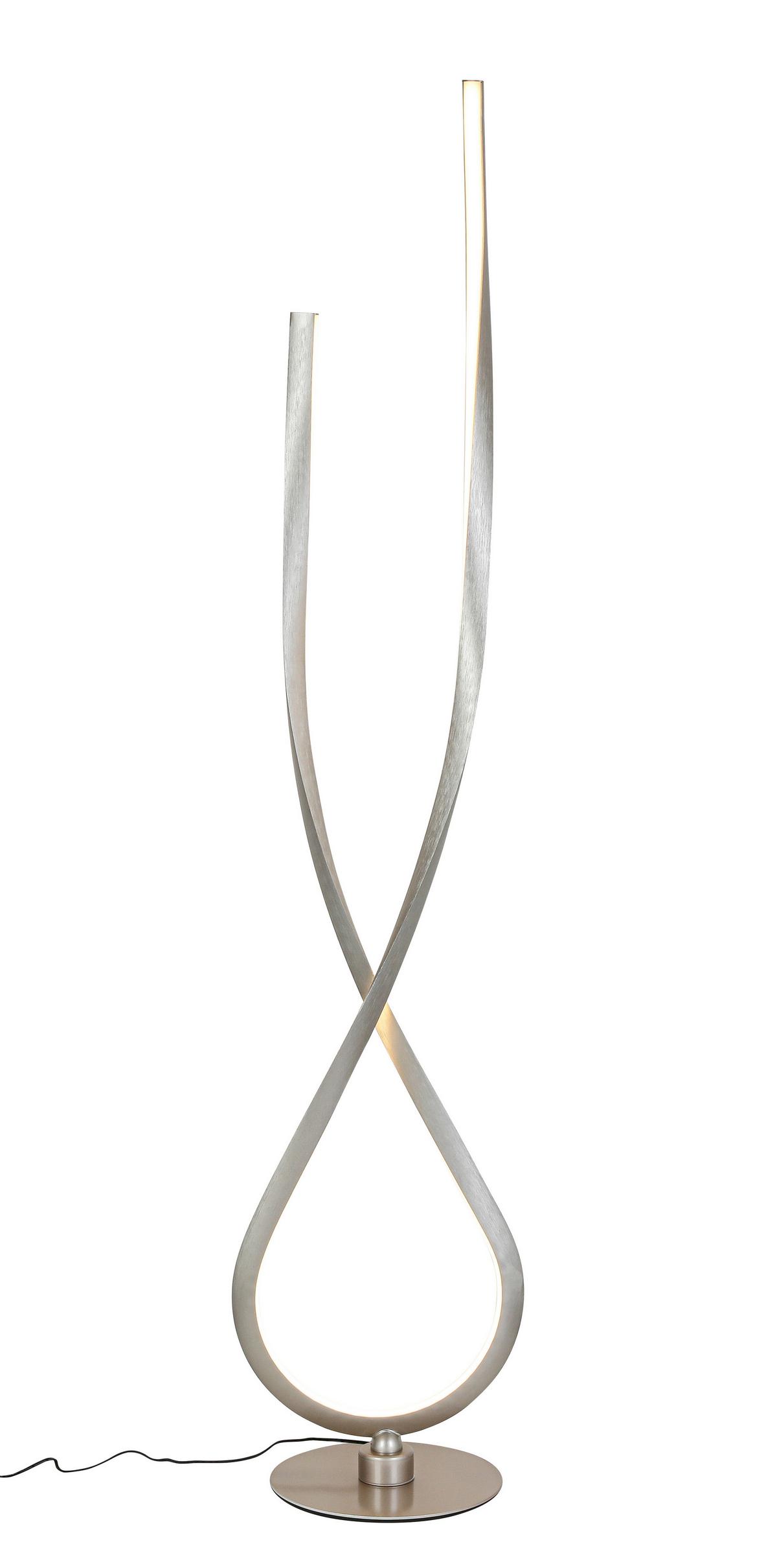 LED-Stehleuchte Kui Champagnerfarben max. 48 Watt - Champagner/Schwarz, MODERN, Kunststoff/Metall (26l)