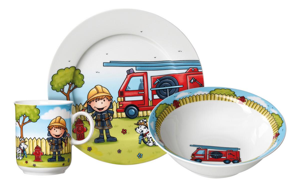 ZESTAW NACZYŃ DLA DZIECI 427028 - różnokolorowy, Konventionell, ceramika (20/20/11cm) - Ritzenhoff Breker