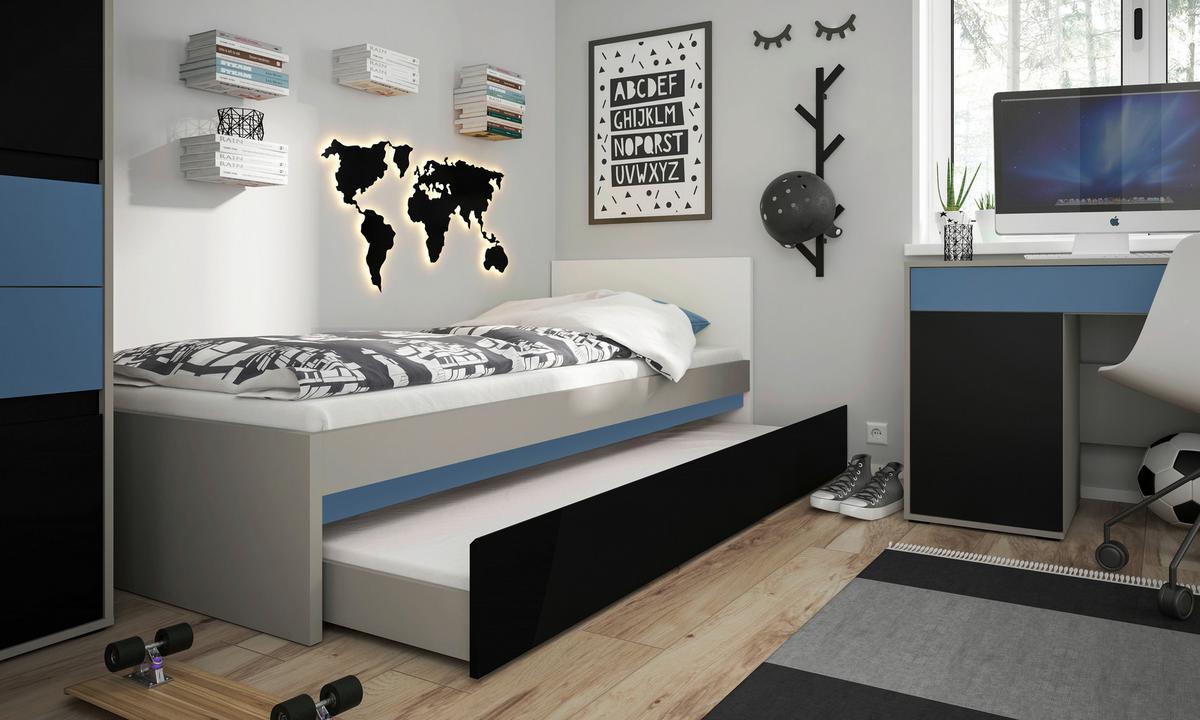 Zidna Polica Laser - siva, Moderno, drvni materijal (124,4/44,2/23cm) - Modern Living