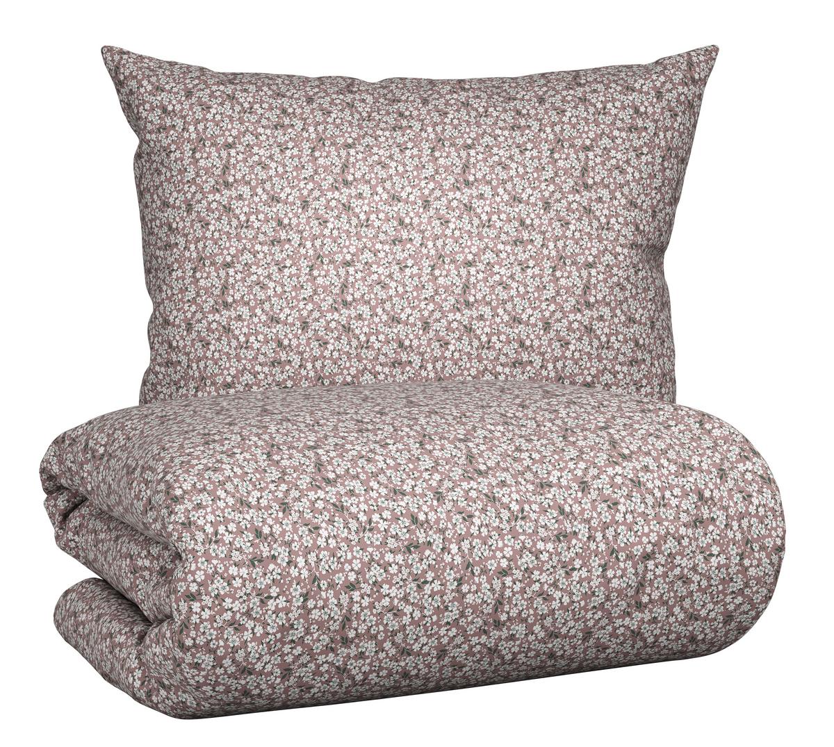 BETTWÄSCHESET JOSEFINE - Mauve, Romantik / Landhaus, Textil (160/210cm) - Modern Living