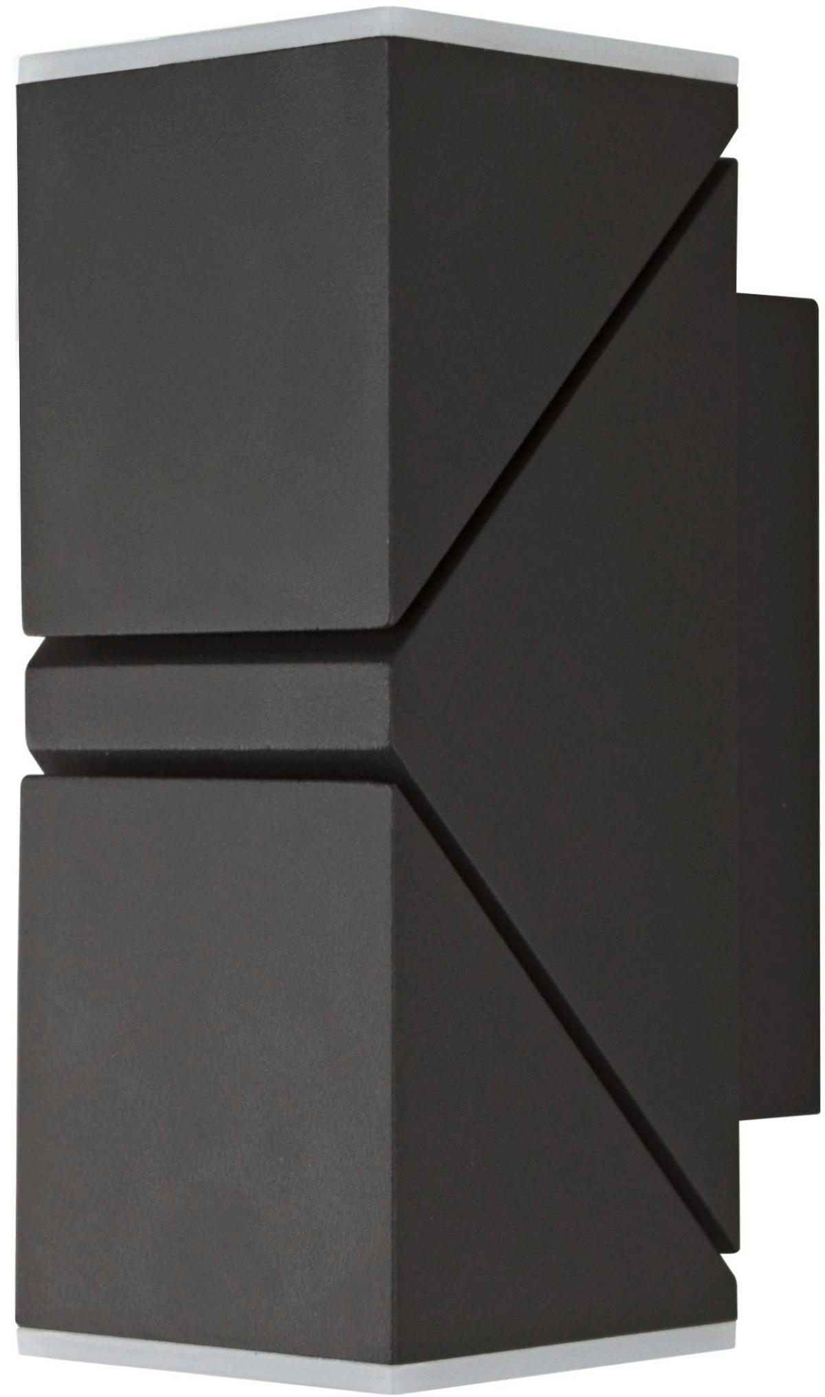 Außenwandleuchte Lyra Anthrazit max. 12 Watt - Anthrazit, Design, Kunststoff/Metall (6,2/15,6/8,3cm)