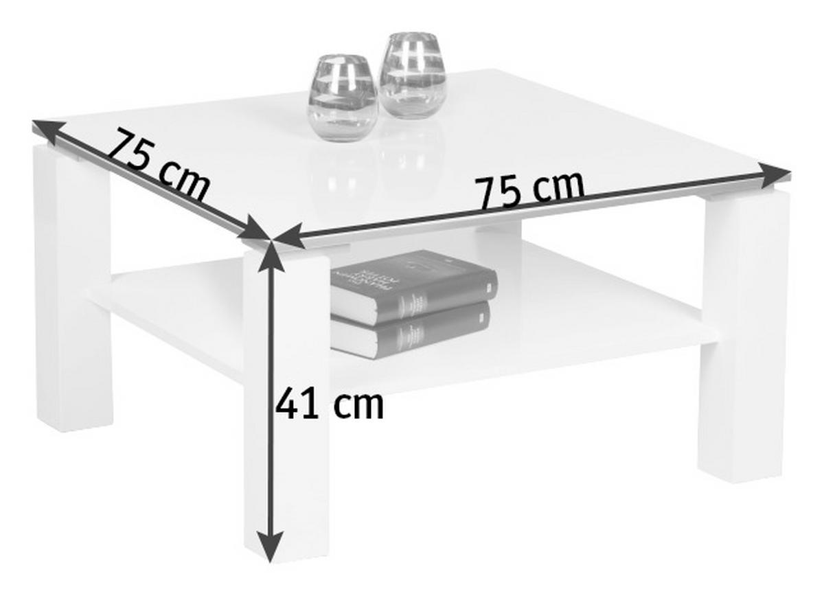 STOLIK KAWOWY ROMY MINI - biały, Design, materiał drewnopochodny (75/75/41cm) - MID.YOU