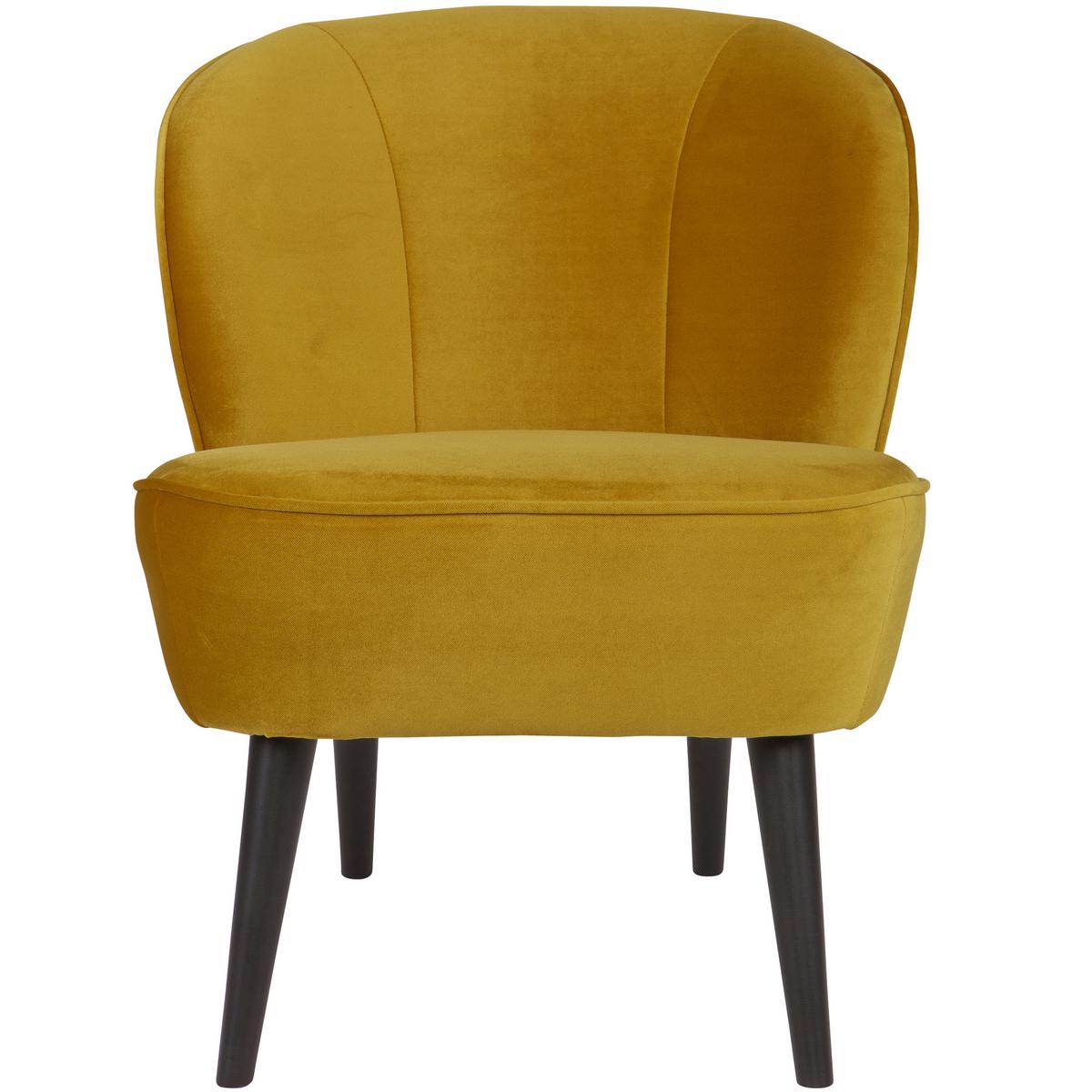 Sessel Sara Gelb - Gelb/Schwarz, Design, Holz/Textil (59/71/70cm) - Livetastic