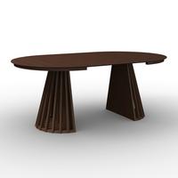 Ausziehtisch Ennio Walnussfarben Echtholz rund - Walnussfarben, MODERN, Holz/Holzwerkstoff (150/75/120cm) - Bessagi Home