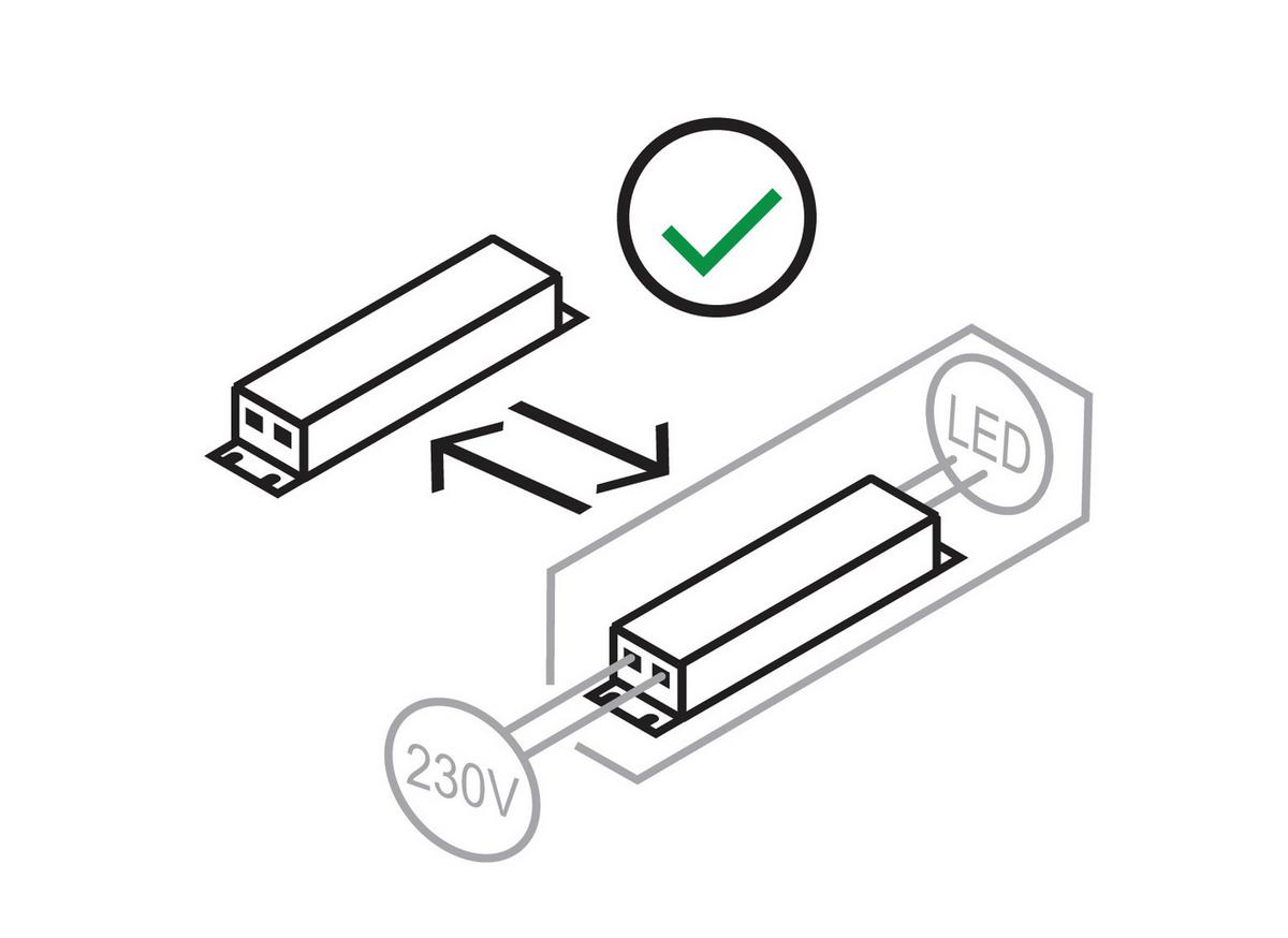 LED-TISCHLEUCHTE 21953N ULDIN - Chromfarben/Weiss, Basics, Glas/Kunststoff (25/45cm) - Globo