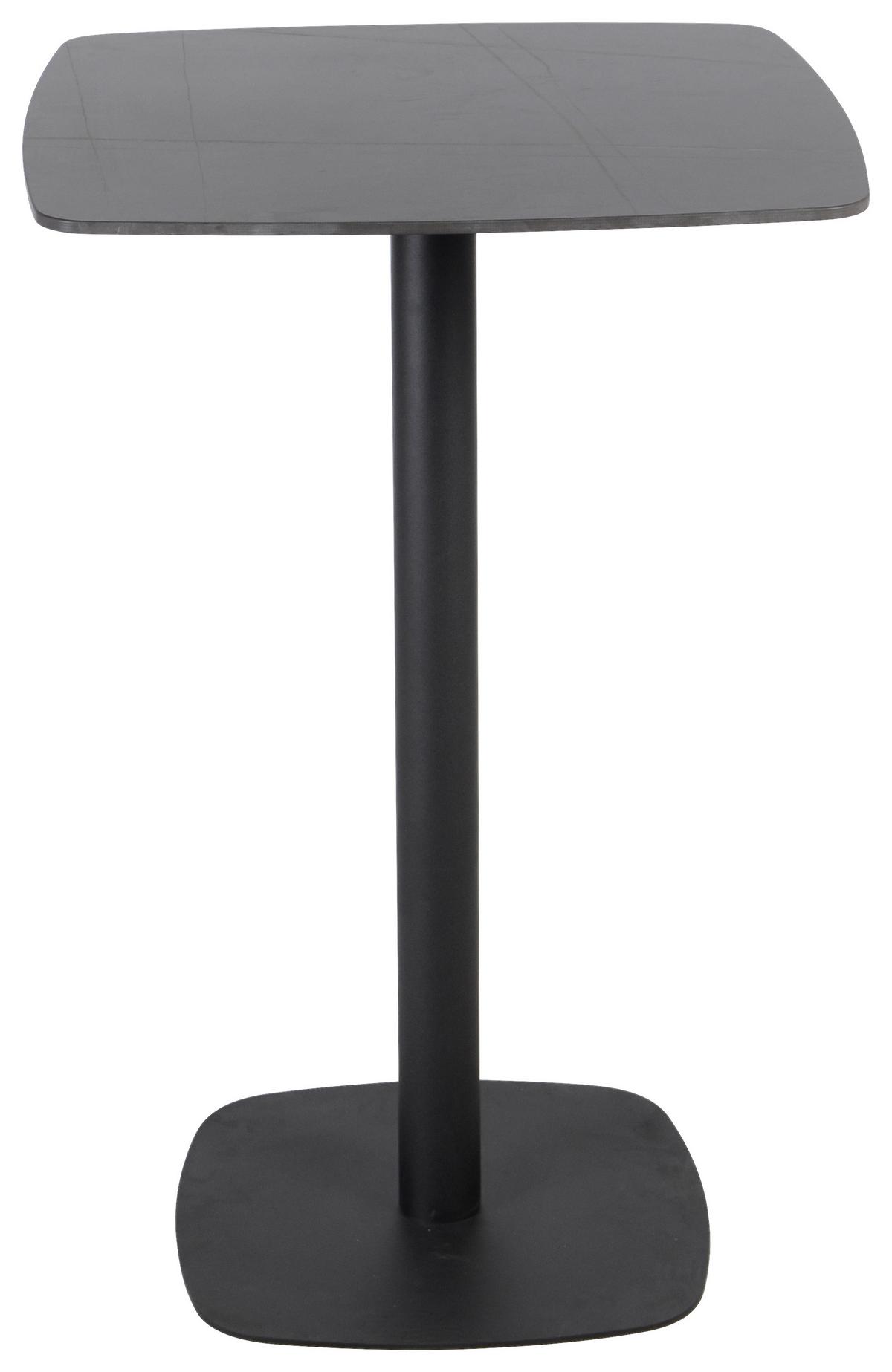 Bárasztal Leo - fekete, Modern, fém/kerámia (70/105/70cm) - Mömax