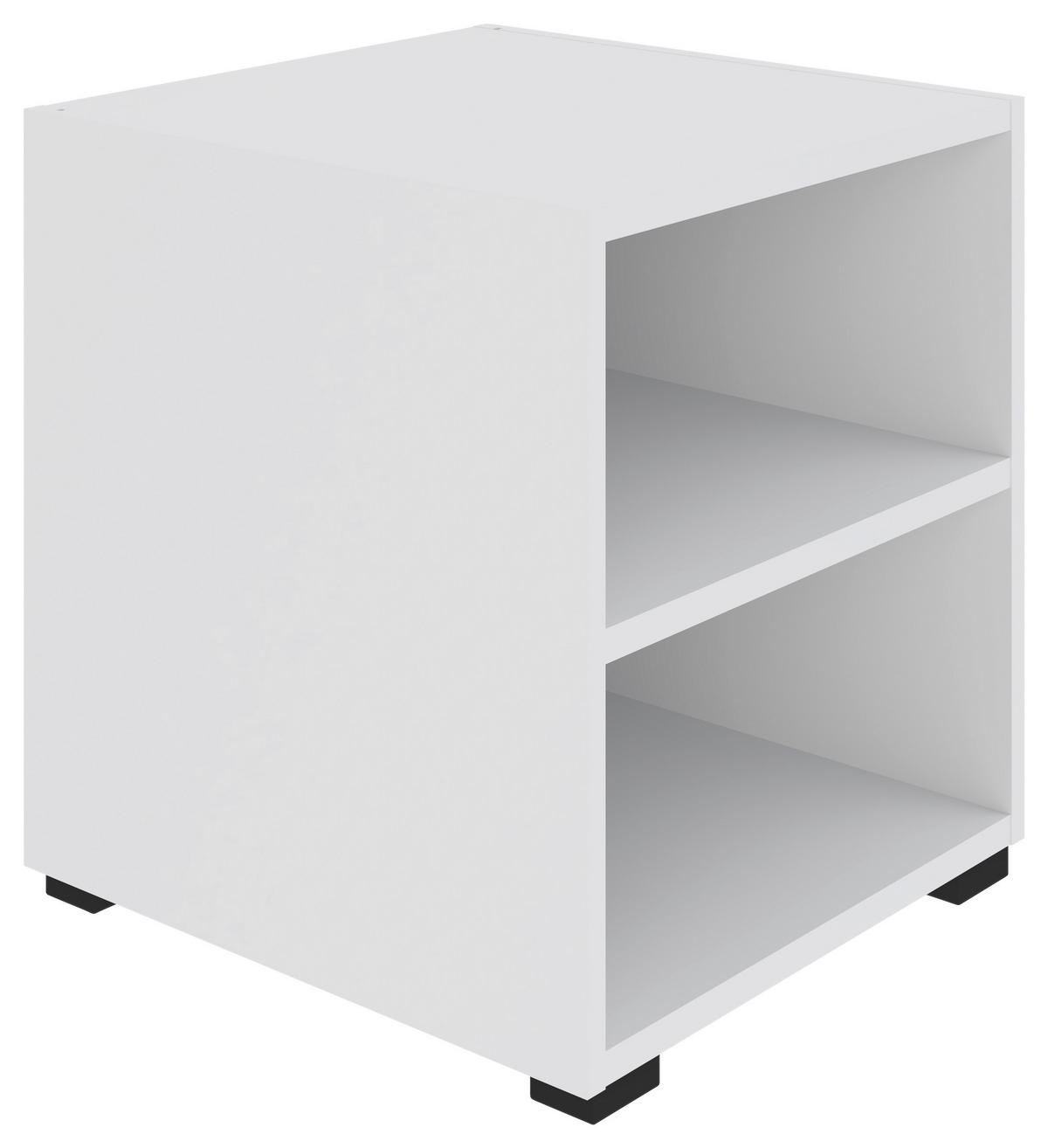 Regal Unit in Weiss - Weiss/Schwarz, Modern, Holzwerkstoff (45,6/44,8/40cm) - Based
