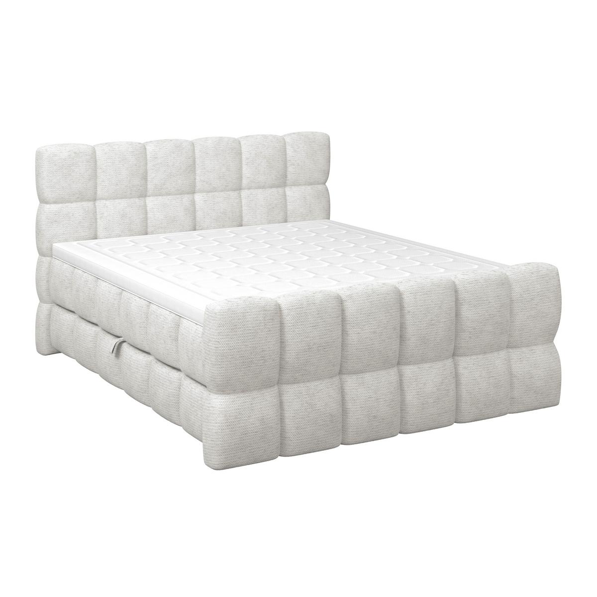 Postelja Boxspring Brisbane, Krem Barva, 160x220 - krem barve, Trend, kovina/umetna masa (160/220cm) - Premium Living