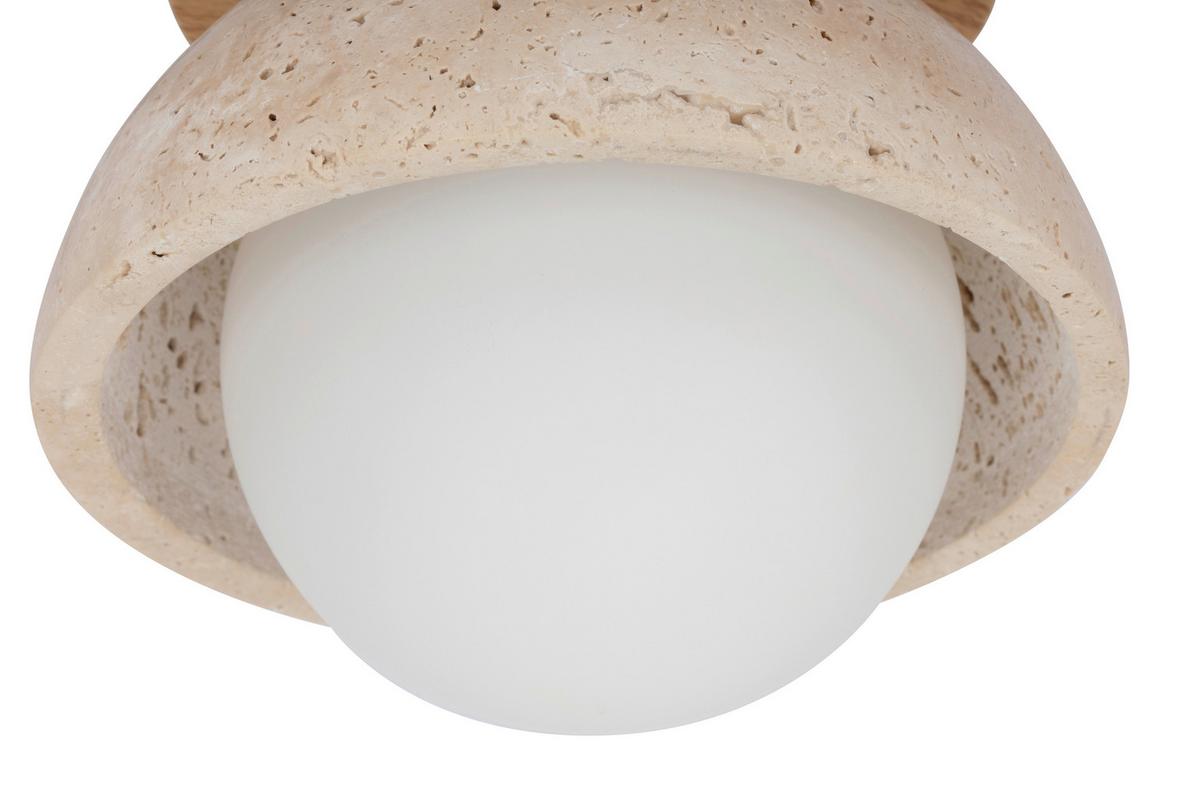 LAMPA SUFITOWA KANELA - beżowy/biały, Design, kamień/metal (15/15cm) - Collet's Monde