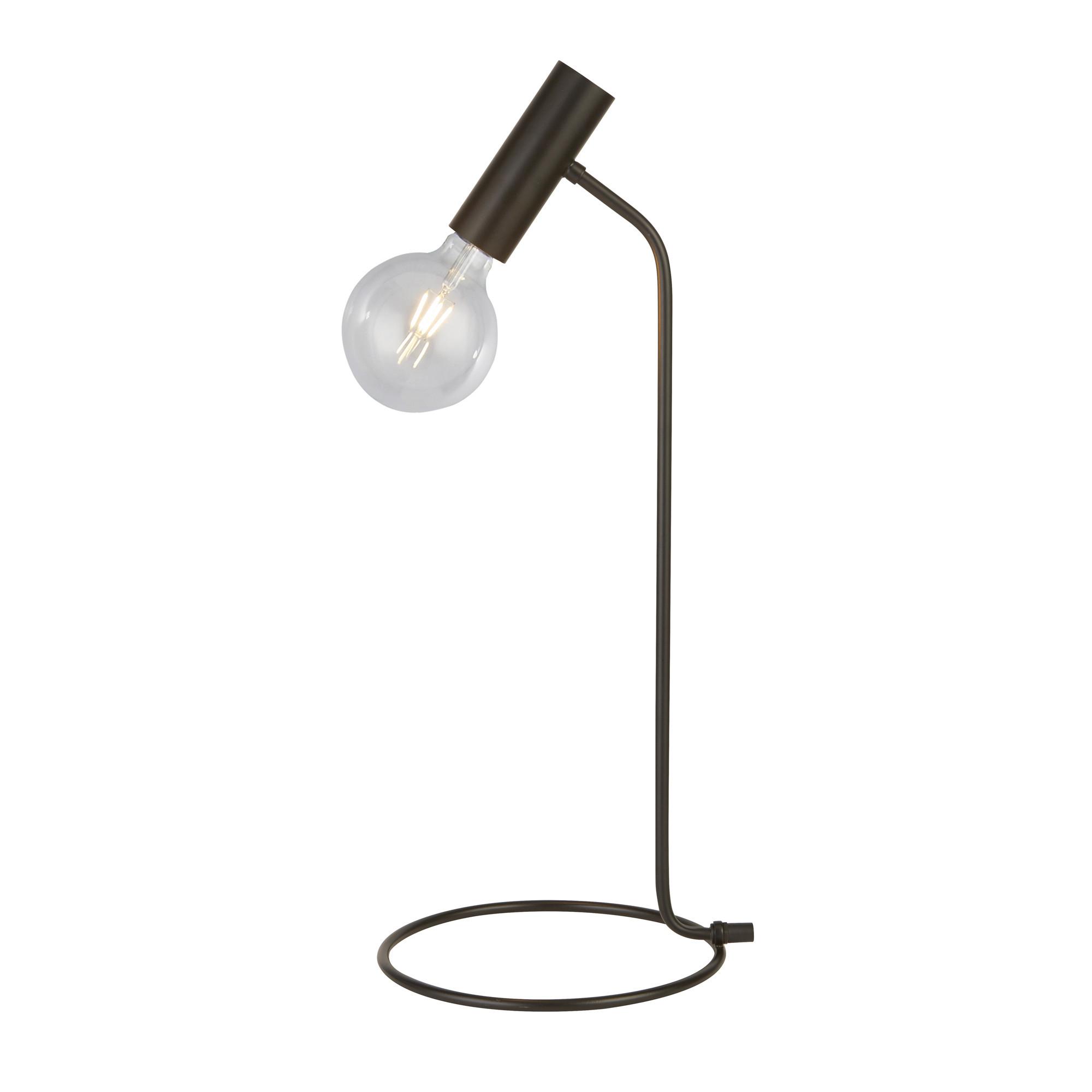 Asztali Lámpa Eu35721-1bk - fekete, Basics, fém (23/57cm)