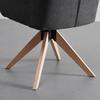 STOEL MET ARMELEUNINGEN LUCITA - Natuurlijke kleuren/Donkergrijs, Modern, Hout/Textiel (58/87/60cm) - Bessagi Home