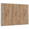 Drehtürenschrank Level 36A ca. 300x216x58 cm Eiche/Weiß - Chromfarben/Eichefarben, MODERN, Holzwerkstoff (300/216/58cm) - MID.YOU