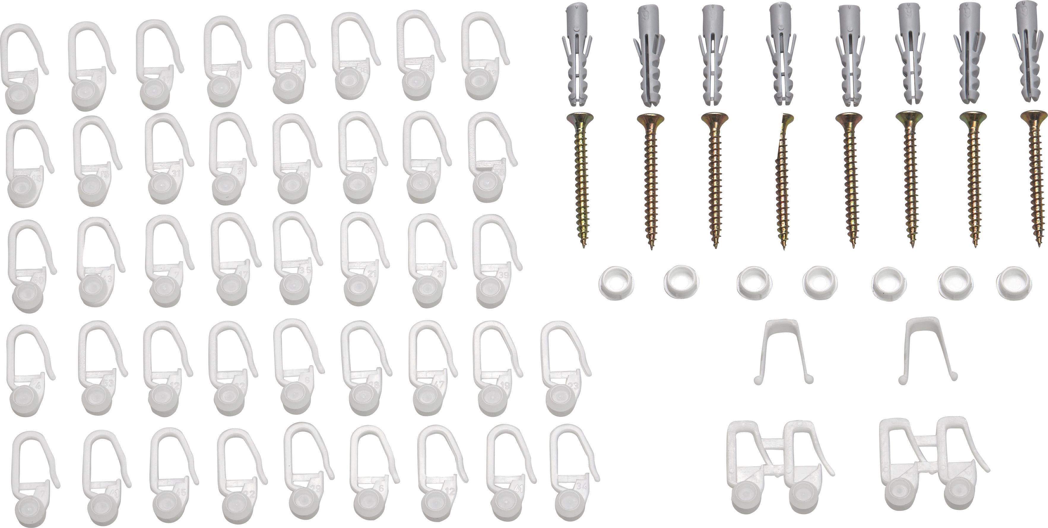 Vorhangschienenzubehör Fanny 2 Weiß - Weiß, Kunststoff - Mömax modern living