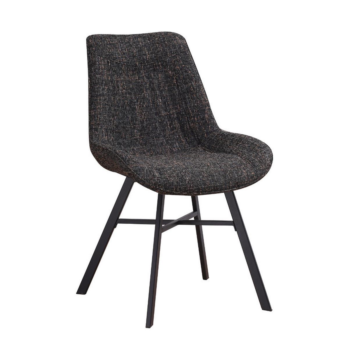 Stuhl-Set Samuel ca. 53x87 cm 2er-Set Schwarz - Schwarz, Design, Textil (53/87/63cm) - MID.YOU