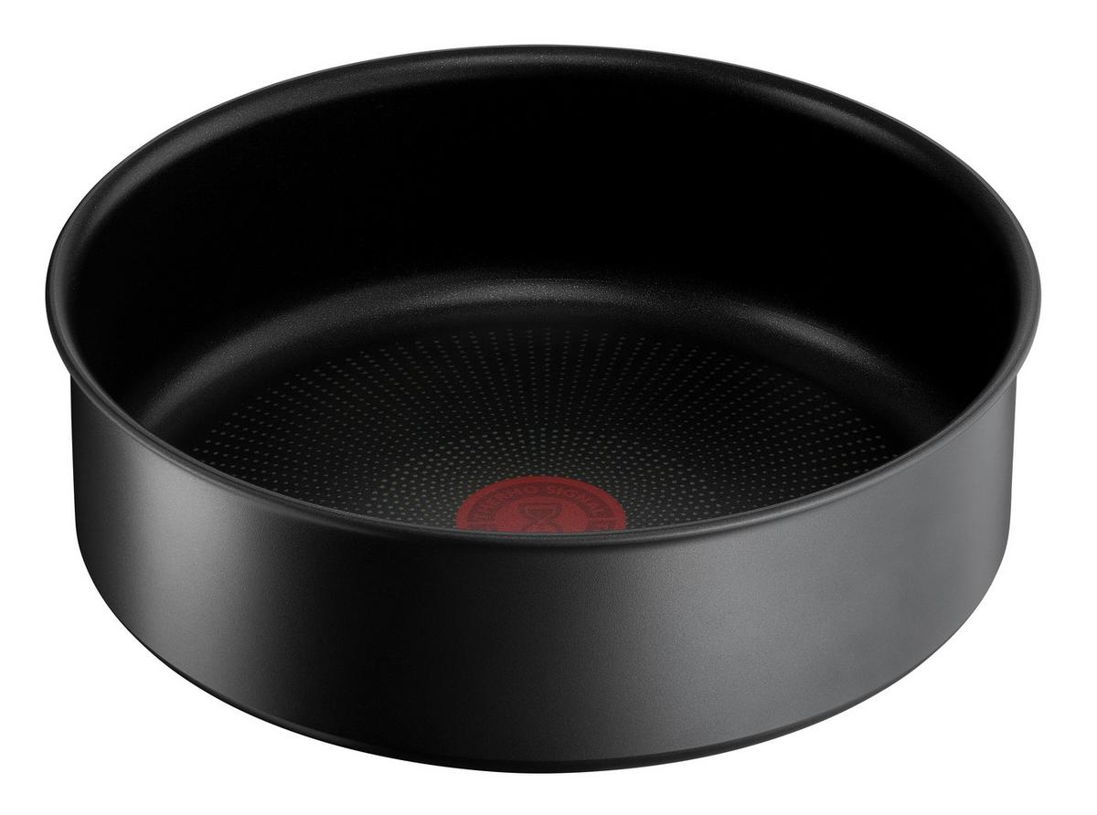 ZESTAW PATELNI L76491 TEFAL - ciemnoszary, Basics, metal/szkło (32,5/32,5/24cm) - Tefal
