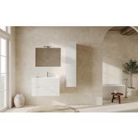 MASCĂ PENTRU LAVOAR IRIS - alb lucios intens/antracit, Modern, material pe bază de lemn (80/51/46cm)