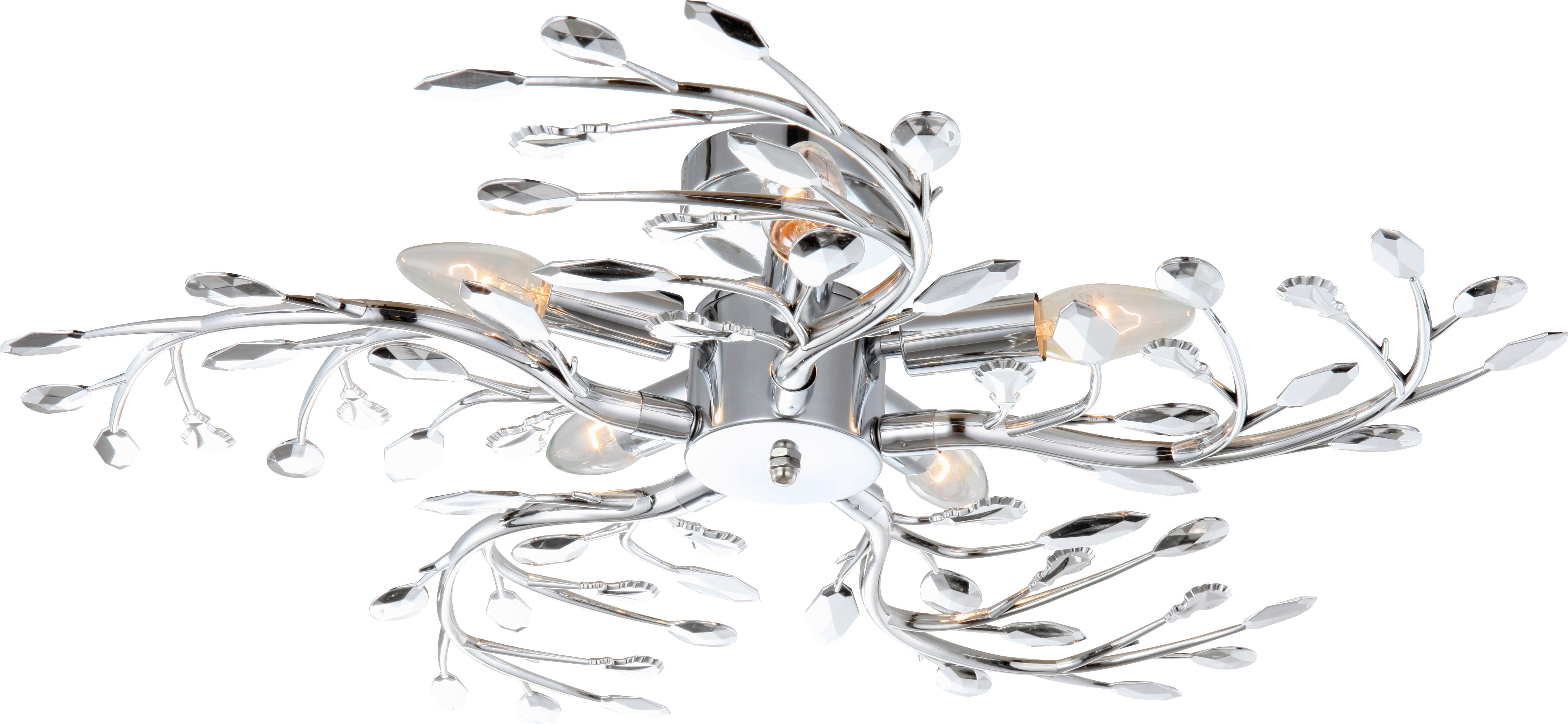 Deckenleuchte Flash in Chromfarben max. 40 Watt - Chromfarben, KONVENTIONELL, Kunststoff/Metall (65/16cm) - Globo