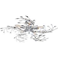 Deckenleuchte Flash in Chromfarben max. 40 Watt - Chromfarben, KONVENTIONELL, Kunststoff/Metall (65/16cm) - Globo