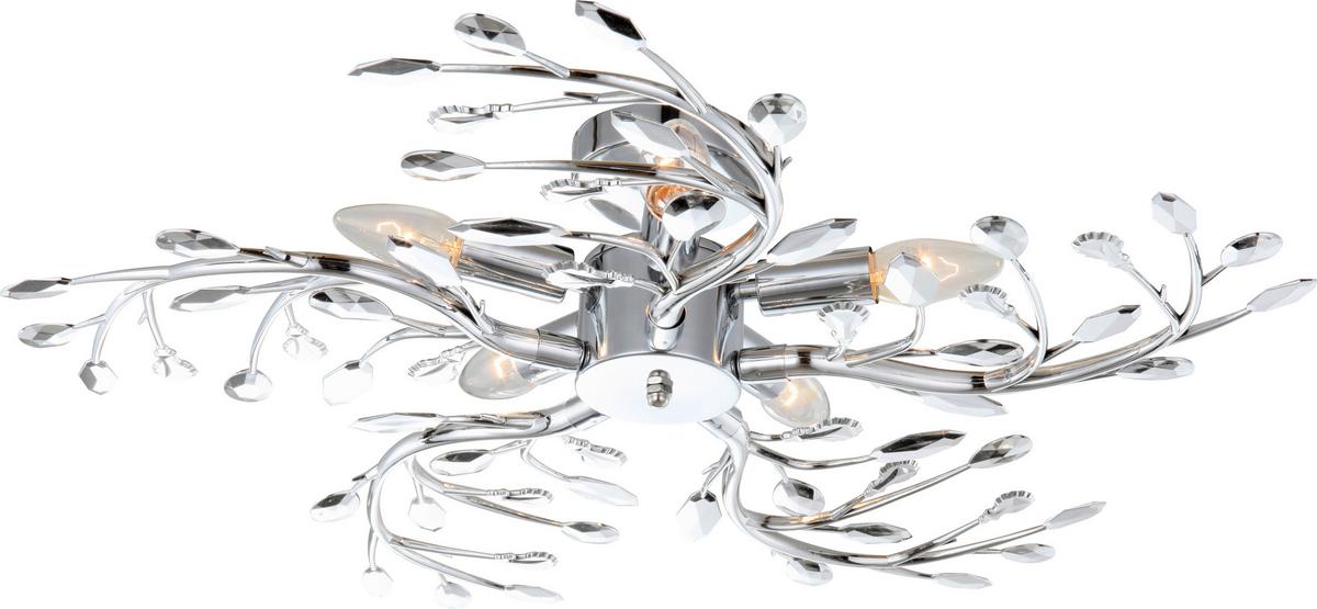 Deckenleuchte Flash in Chromfarben max. 40 Watt - Chromfarben, KONVENTIONELL, Kunststoff/Metall (65/16cm) - Globo