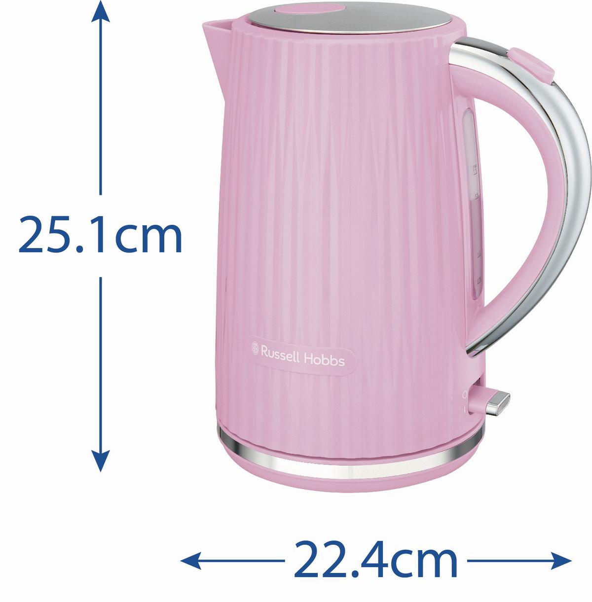 CZAJNIK ELEKTRYCZNY EDEN - jasnoróżowy, Basics, tworzywo sztuczne (16/25/22,5cm) - Russell Hobbs