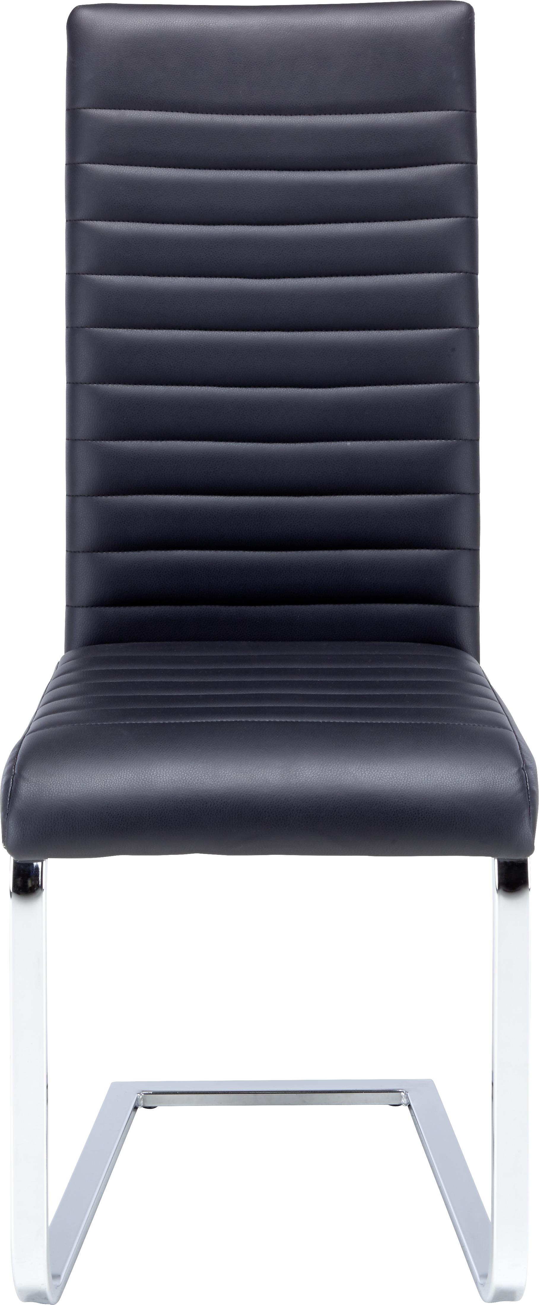 Nihajni Stol Elisa, Črna - barve kroma/črna, Moderno, kovina/tekstil (43/101/59cm) - Mömax