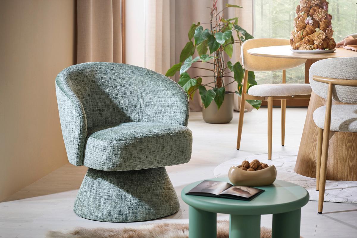 FOTOLIU MAJA -TREND- - verde deschis, Modern, lemn/metal (70/75/68cm) - Mömax