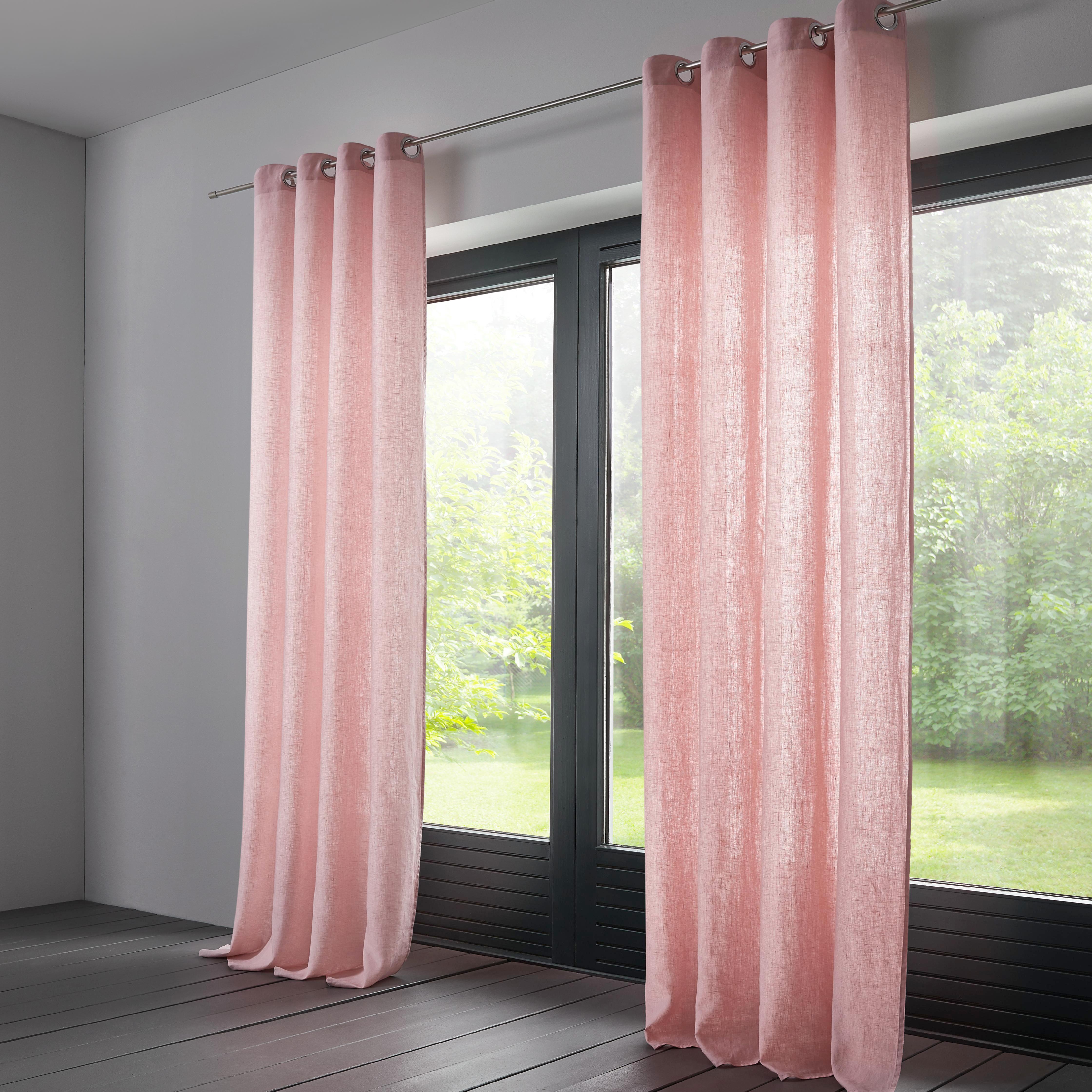Vorhang in Rosa ca. 140x245 cm 'Elena' - Rosa, KONVENTIONELL, Textil (140/245cm) - Bessagi Home