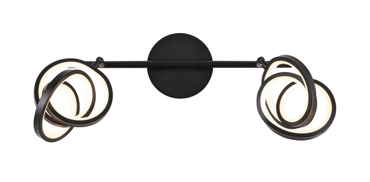 Led-reflektor Rundi - črna, Moderno, kovina/umetna masa (40/18/18cm) - Modern Living