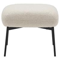 Hocker Norbi Creme - Creme/Schwarz, MODERN, Holz/Textil (42/43/56cm) - Mömax