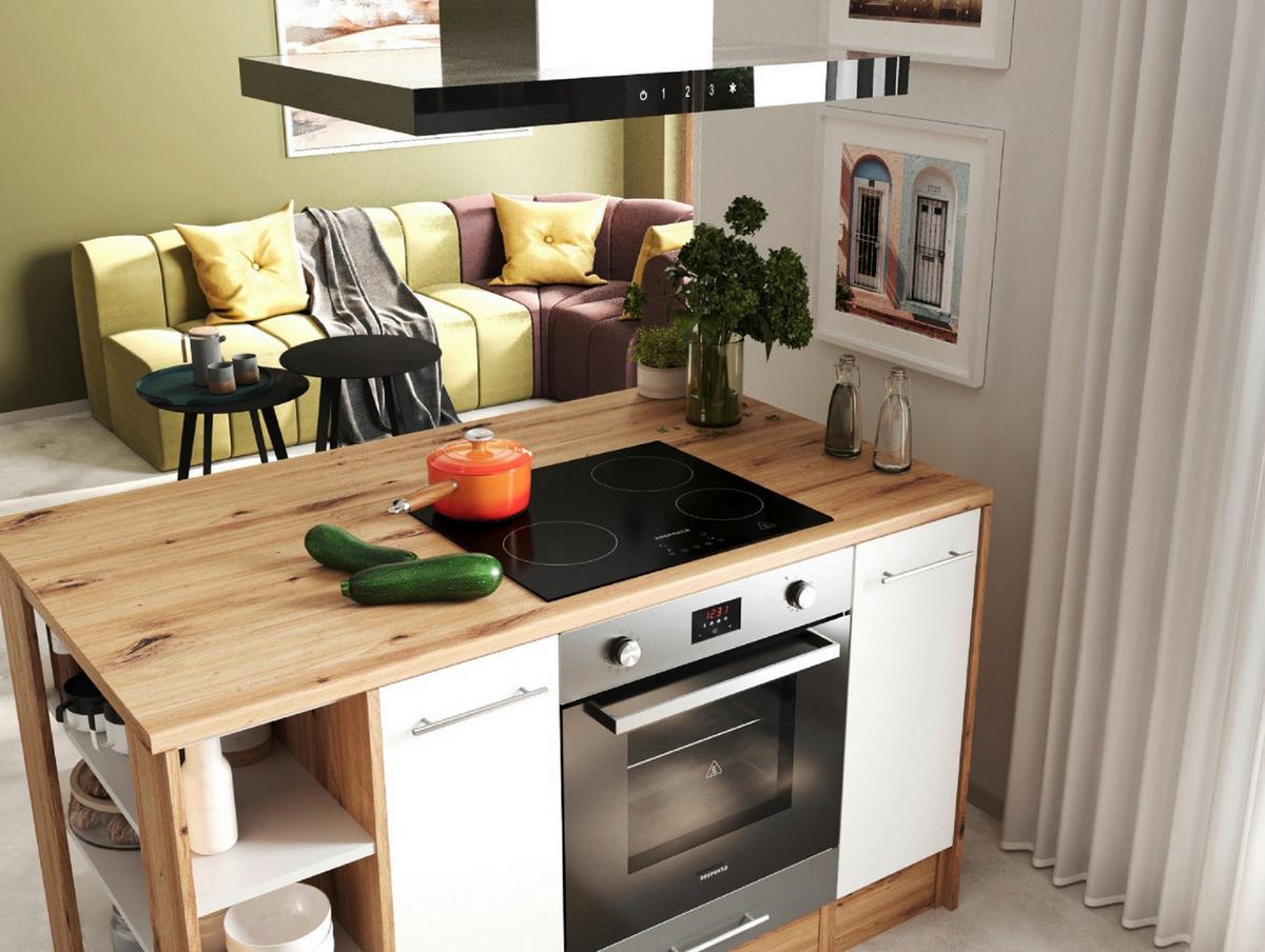 Kotna Kuhinja Z Aparati Hilde, 280x172cm - bela/barve aluminija, Design, kovina/leseni material (280/172cm) - Respekta