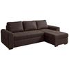 Ecksofa Poll Dunkelbraun - Dunkelbraun, MODERN, Textil (243/85/155cm) - Mömax