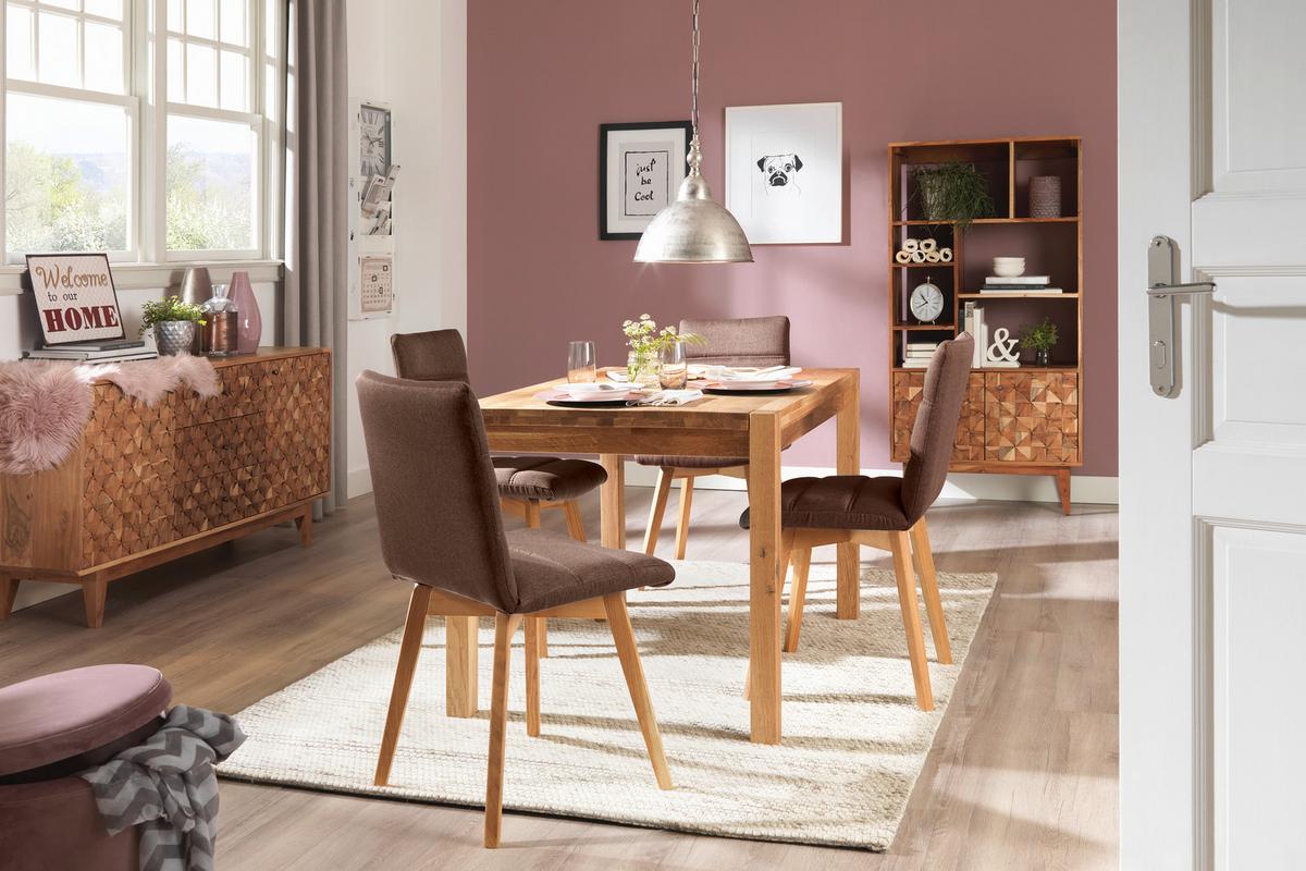 STÓŁ DO JADALNI TINA - kolor dębowy, Konventionell, drewno (120/80/75cm) - home24