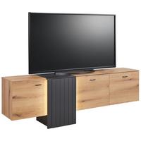 TV-Element in Eiche/Grau - Modern, Holzwerkstoff/Kunststoff (207,8/66/44,8cm) - Mömax