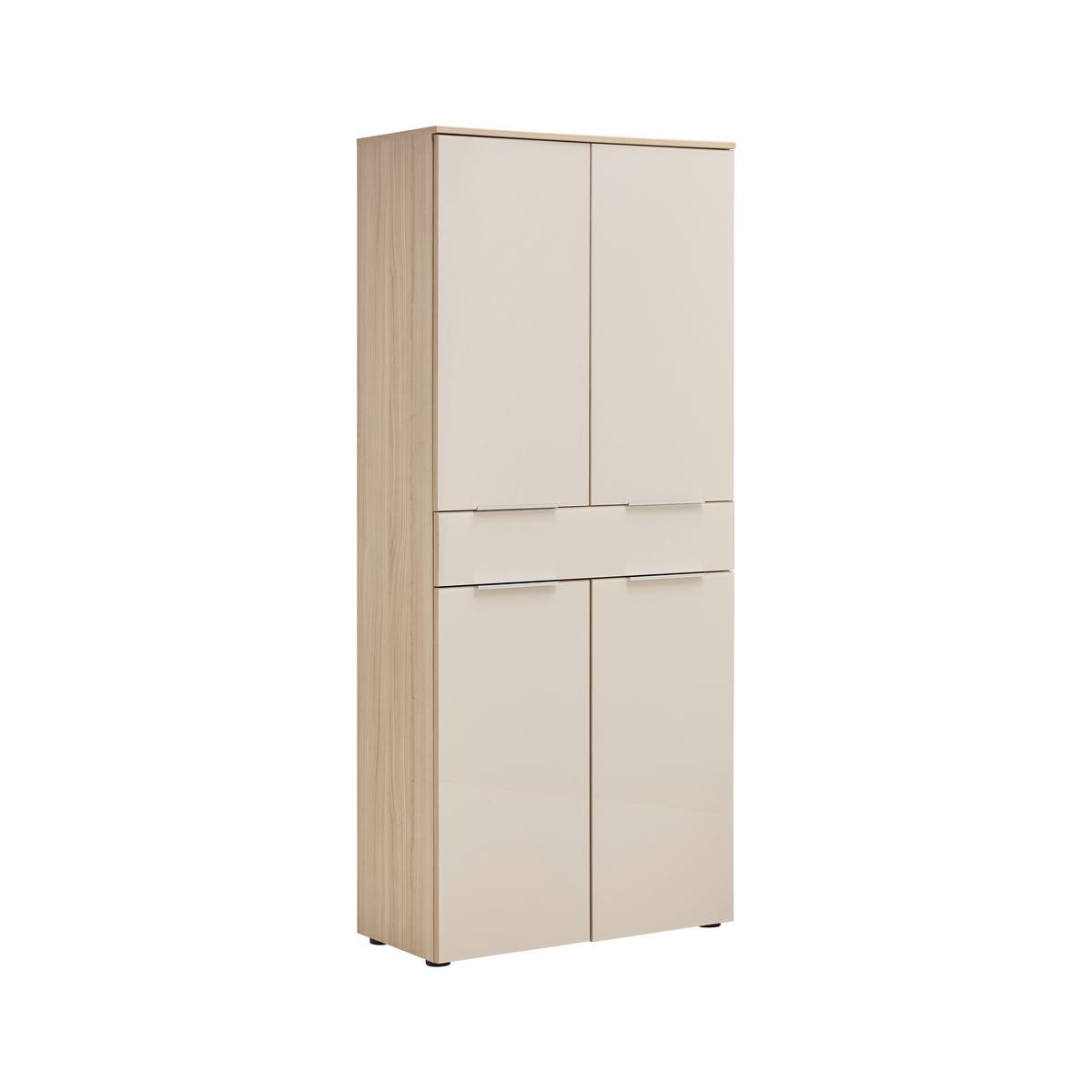 Schranksystem Siena Kaschmir/Eichefarben - Kaschmir/Chromfarben, MODERN, Holzwerkstoff/Metall (80/198/38cm) - Mömax
