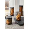 FÖRVARINGSBURK MAGNUS BLACK - 2 L - svart/grå, Modern, metall/glas (11/27cm) - Mömax