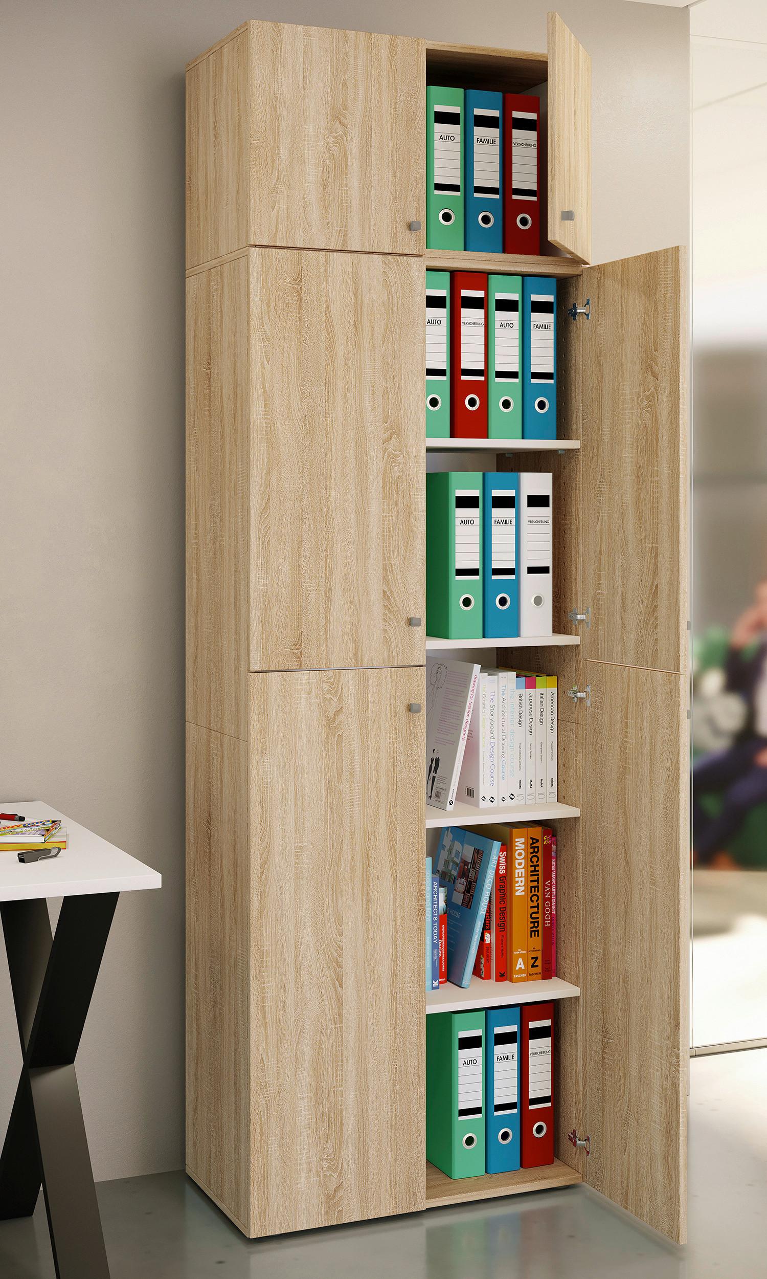 Pisarniška Omara Lona Xxl, Hrast - hrast sonoma, Moderno, leseni material (70/223/39cm) - MID.YOU