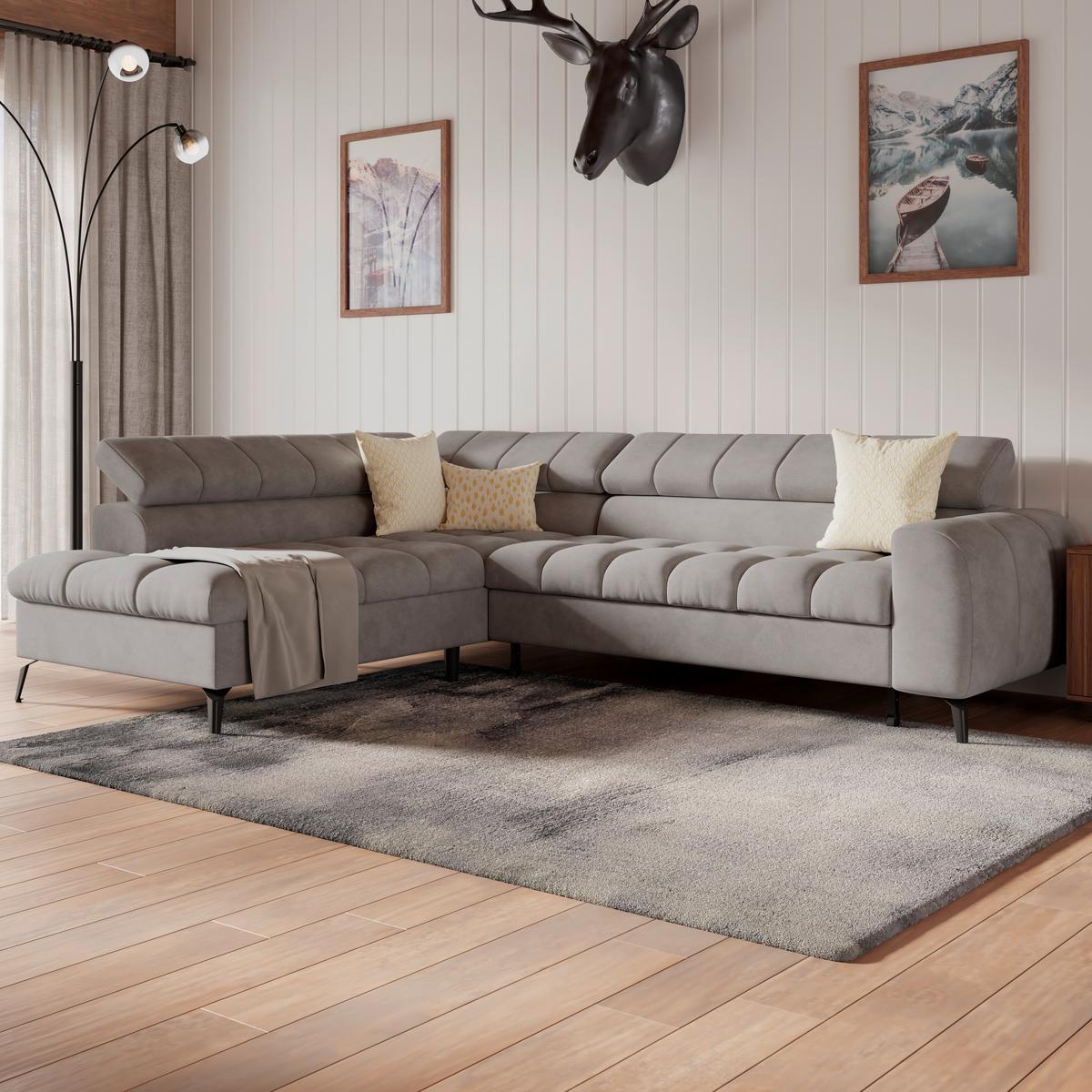 Coltar VOLF - gri-albăstrui/negru, Trend, plastic/textil (203/261cm) - Modern Living