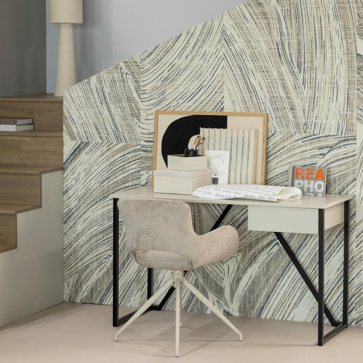 Armlehnstuhl-Set Eliva Sandfarben B: 58cm - Sandfarben, MODERN, Textil/Metall (58/82/58cm) - Livetastic