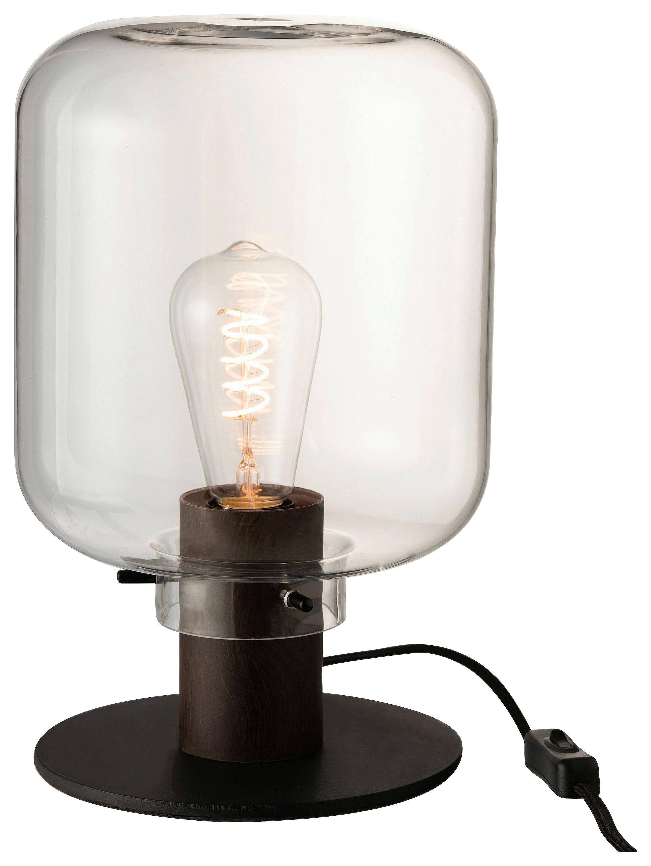 LAMPA STOŁOWA 5720 - czarny/przezroczysty, Trend, metal/szkło (30/31/20cm)