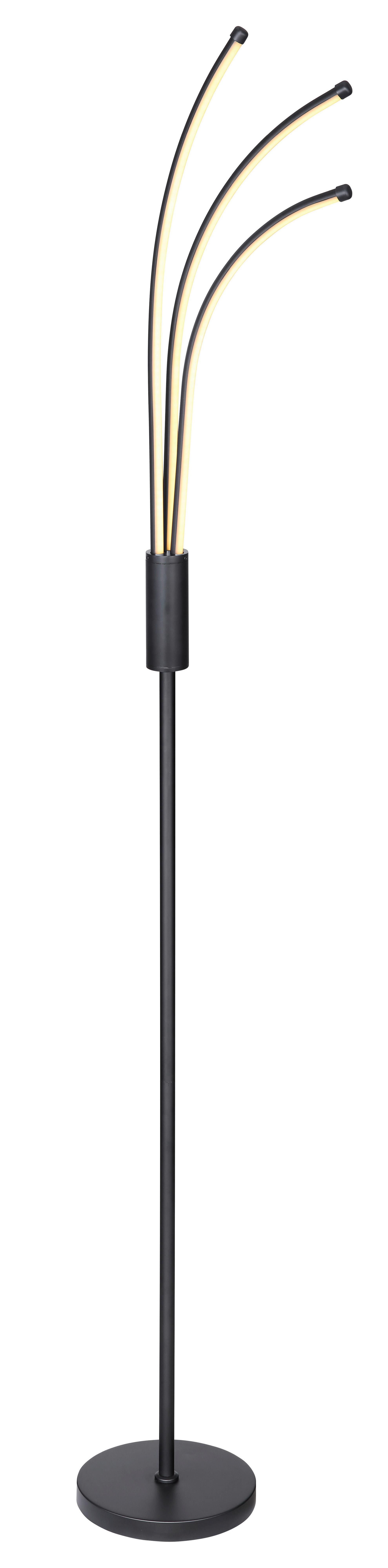 Lampadar LED Thore - negru, Konventionell, plastic/metal (22/175cm) - Modern Living