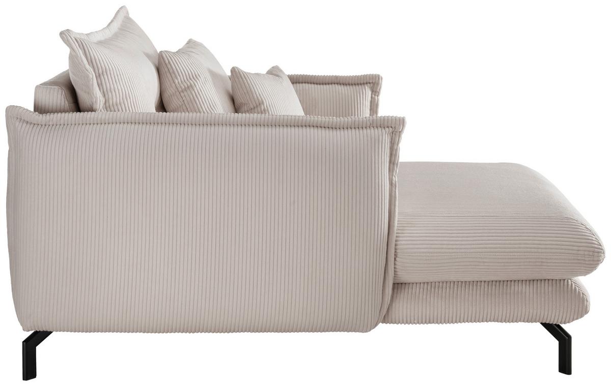 Relaxsessel Lava Beige Cord - Beige/Schwarz, MODERN, Textil/Metall (111/101/167cm) - Livetastic