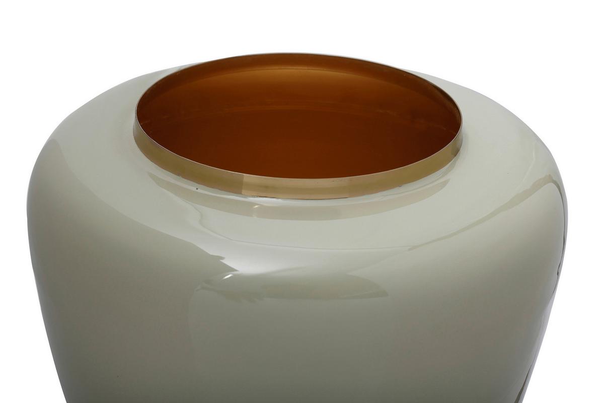 VASE ART DECO 125 - Goldfarben/Mintgrün, Trend, Metall (34/34/36.5cm) - Kayoom