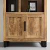 ÉTAGÈRE EVEREST -EXKLUSIV- - couleur naturelle/noir, Natur, métal/bois (88/180/40cm) - Mömax