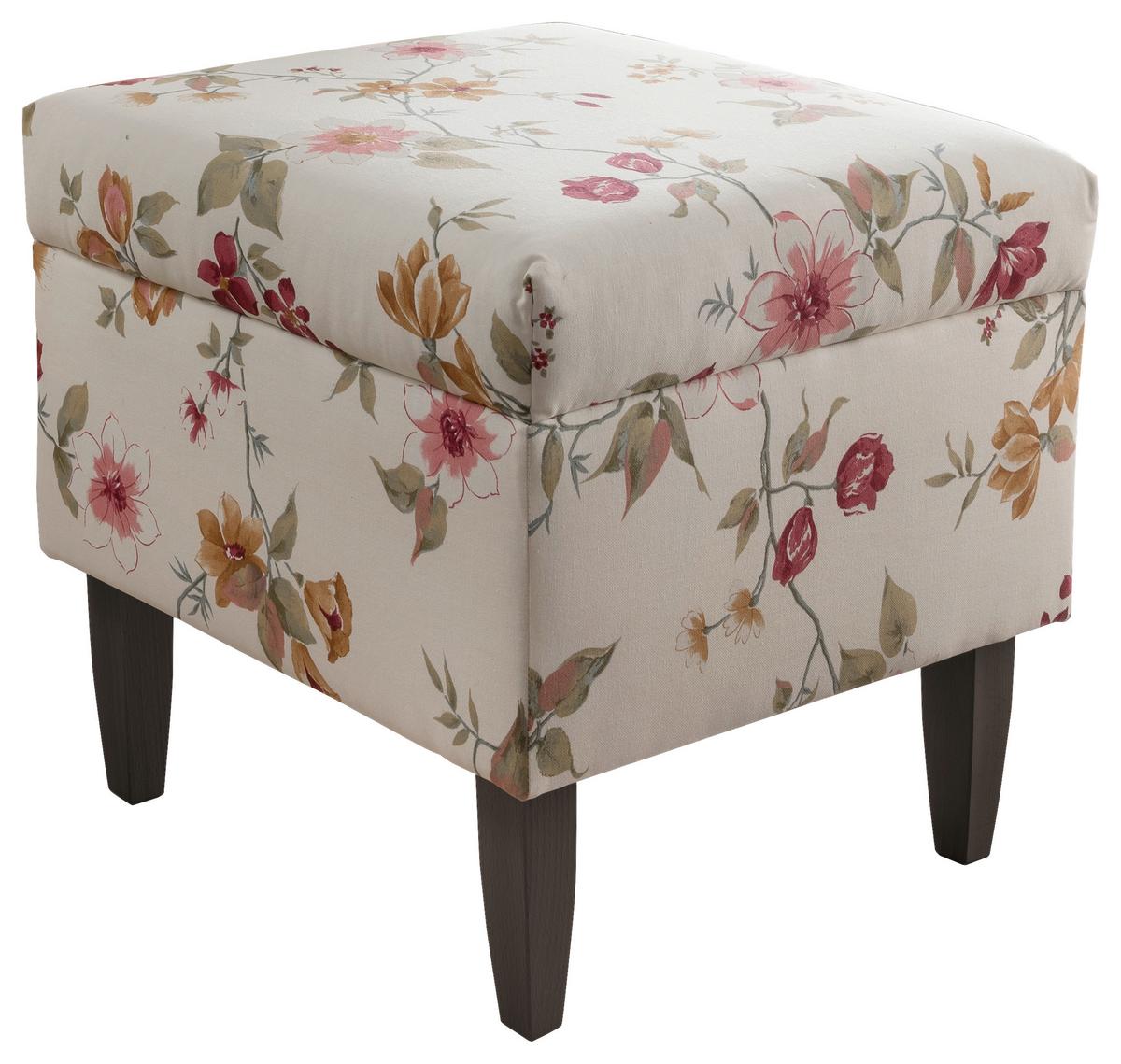 Sesselset Asino Beige/Rot Webstoff - Wengefarben/Beige, ROMANTIK / LANDHAUS, Holz/Textil (80/102/86cm) - Livetastic