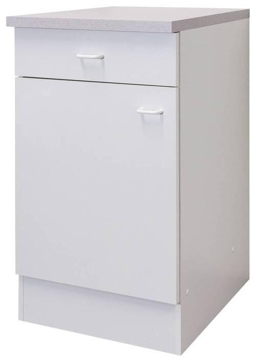 Kuhinjski Donji Element Speed Us 50-50 W - bijela/svijetlo siva, Konvencionalno, drvni materijal/plastika (50/85/50cm) - Based