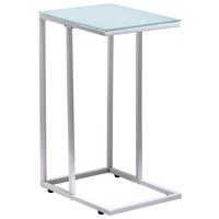 STOLIK BOCZNY JOKO - biały, Design, metal/szkło (40/30/60cm) - Carryhome