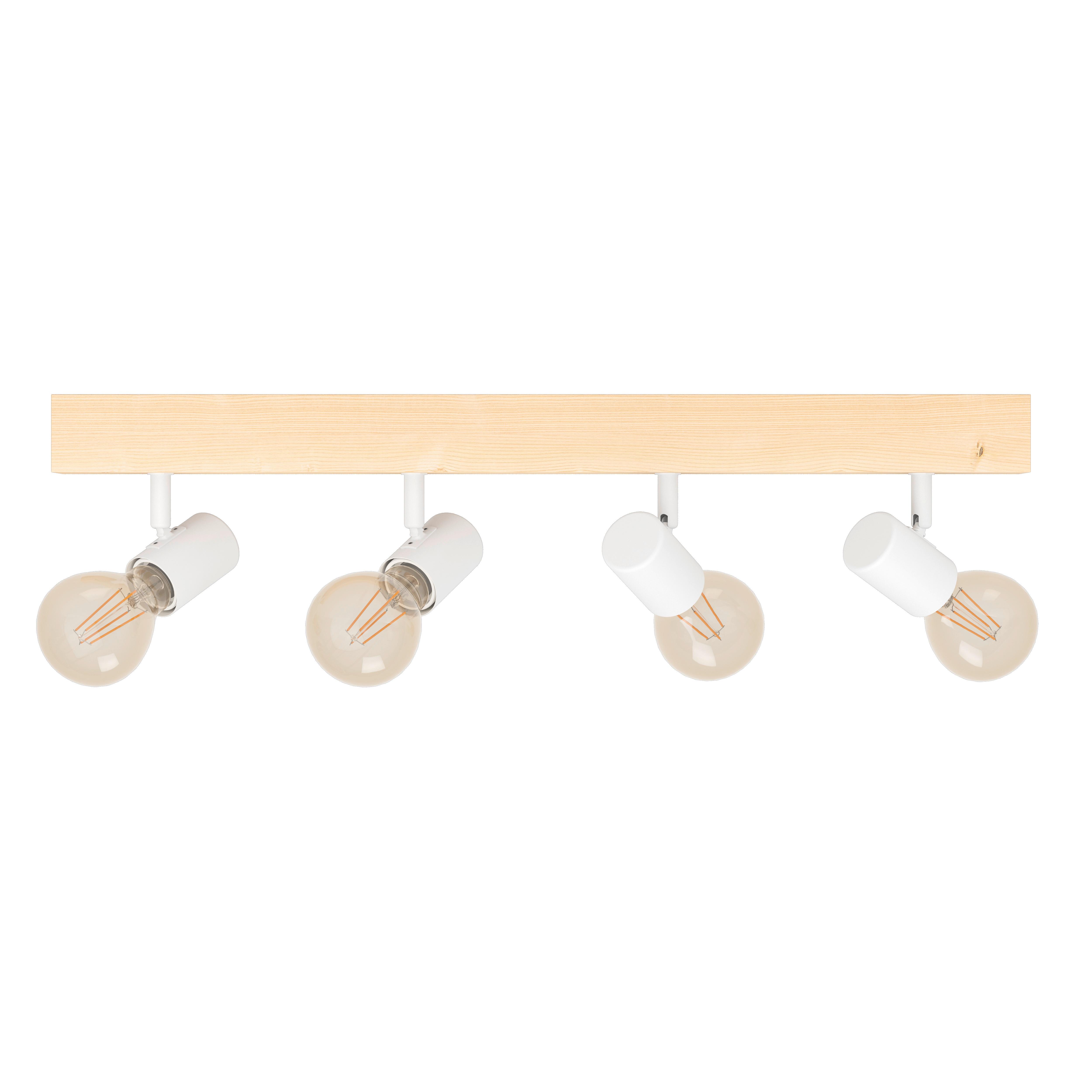 Strahler 33172* Townshend 3 - Weiss/Braun, Natur, Holz/Metall (63/5/63cm) - Eglo
