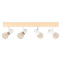 Strahler 33172* Townshend 3 - Weiss/Braun, Natur, Holz/Metall (63/5/63cm) - Eglo