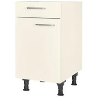 Schubkastenunterschrank Touch Magnolie - Edelstahlfarben/Magnolie, MODERN, Holzwerkstoff/Metall (45/87/56cm) - Nobilia