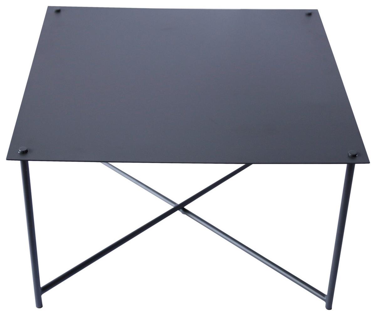 STOLIK KAWOWY BARRY -EXKLUSIV- - antracytowy, Design, metal (70/70/42cm) - Xora